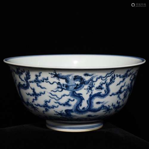 Doucai dragon bowl 10 x20. 6 cm