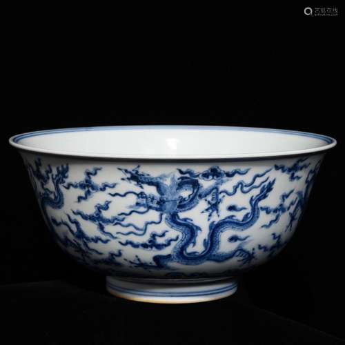 Doucai dragon bowl 10 x20. 7 cm