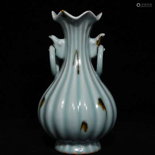 Longquan powder blue glaze stipple melon leng spend 24 x13cm...