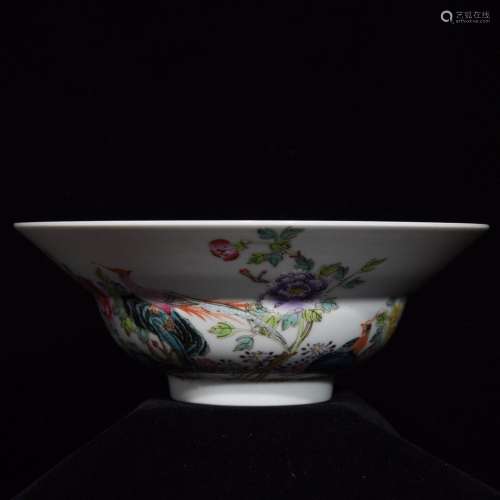 Xuantong powder enamel green-splashed bowls 7 x18. 5 cm