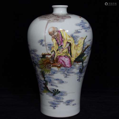 Pastel dragon laumiere bottle, high 30 x 17.5 cm in diameter