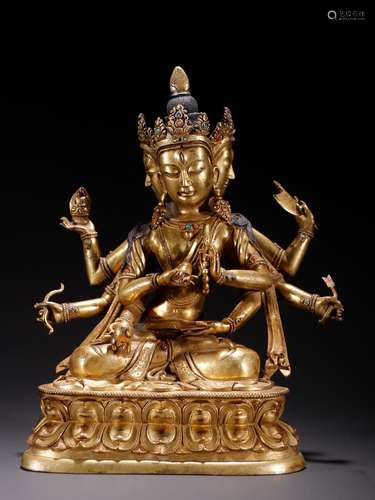 , copper on three sides with eight avalokitesvara statuesSpe...