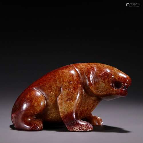 Ancient jade bears furnishing articlesSpecification: long an...