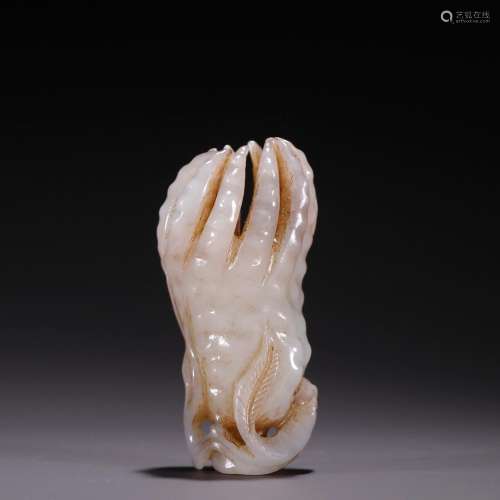 Hetian jade, hollow out bergamot to piecesSpecification: hig...
