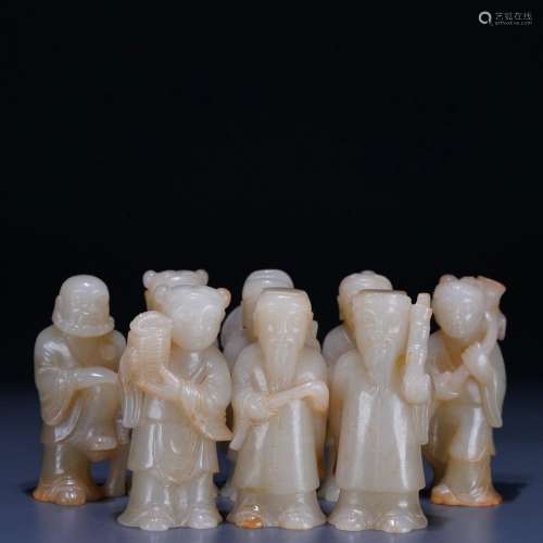 Like the eight immortals: hetian jade set of groupsEach fair...