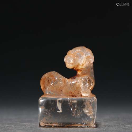 Old crystal longnu button seal.Specification: high 4.3 ㎝ acr...