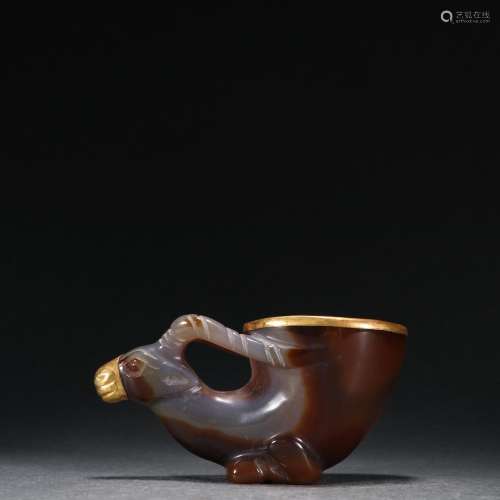 Old agate BaoJinYang first cup.Specification: high 5.5 ㎝ lon...