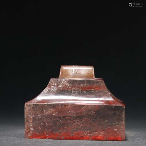 Old four sides seal crystal.Specification: high 6 ㎝ across 8...