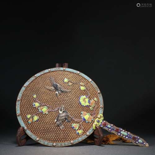Mana burn silver and gold and grain fan.Specification: long ...