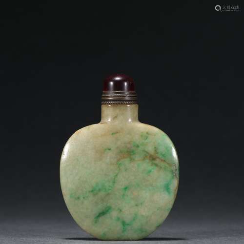 Old jade wen snuff bottles.Specification: high 6.3 ㎝ 4.6 ㎝ w...