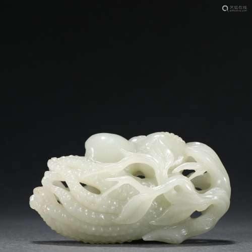 Hetian jade sanduo grain furnishing articles.Specification: ...