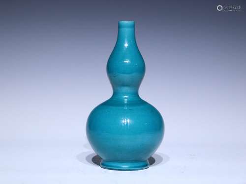 Malachite green gourd bottle - 20 cm abdominal diameter 12.3...