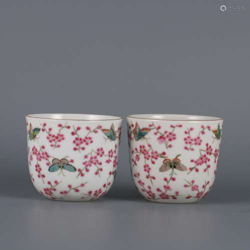 And pastel peach flower butterfly tattoo tube cup a pair of ...