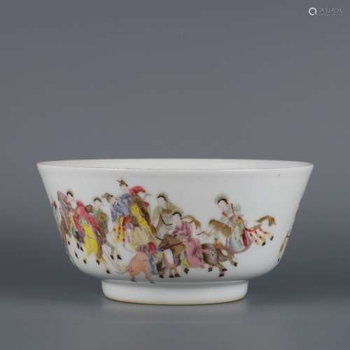 Pastel strike from bow figure bowl size: height 8.6 ㎝ calibe...
