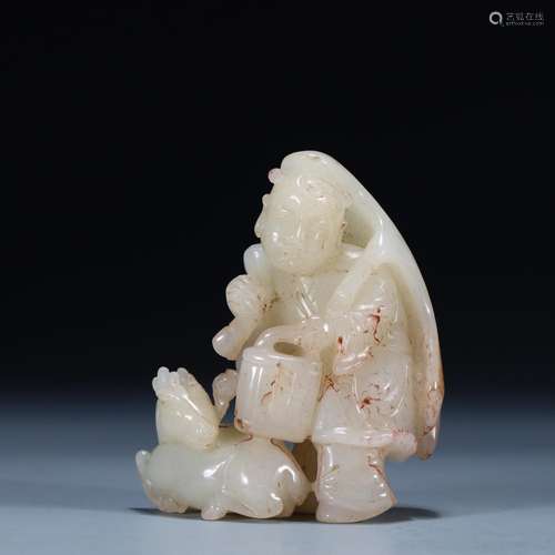 : put a hetian jade deerskin sonSpecification: high 7.7 cm, ...