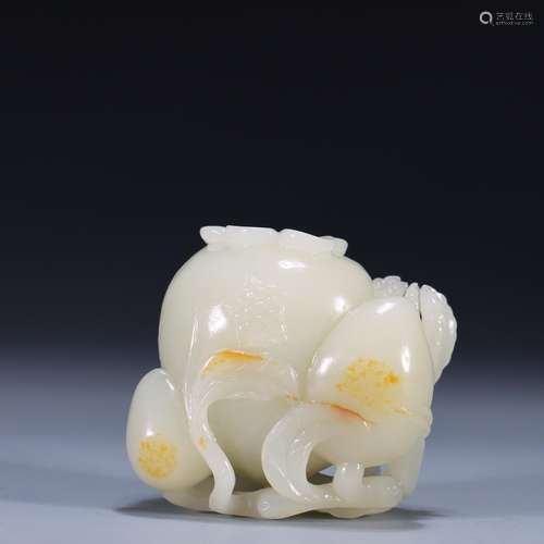 : hetian jade "live sanduo" furnishing articlesSpe...