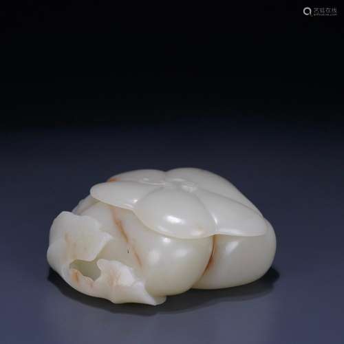 Box: hetian jade pumpkinLength: 9.1 cm. Width: 7.2 cm. High:...