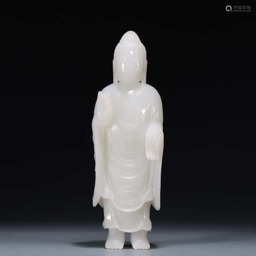 : hetian jade Buddha stands resembleSpecification: high 16.9...