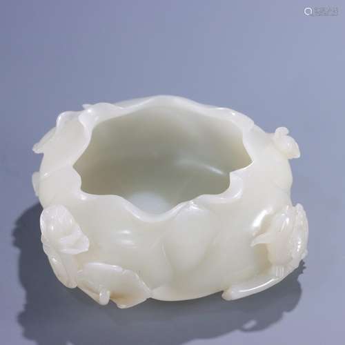 Writing brush washer: hetian jade even all the waySize: 9.2 ...