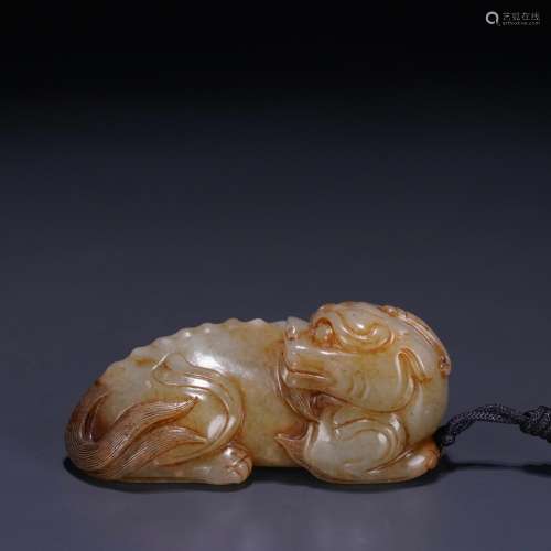 : put a hetian jade the mythical wild animalLength: 7.5 cm. ...