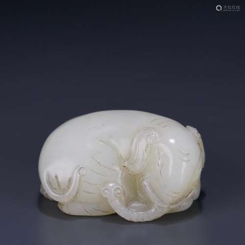 : hetian jade peace as furnishing articlesLength: 5.3 cm. Wi...