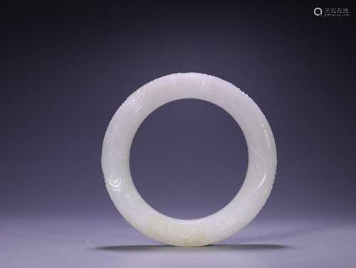 Hetian jade cloud buford braceletSize: inner diameter 5.87 1...