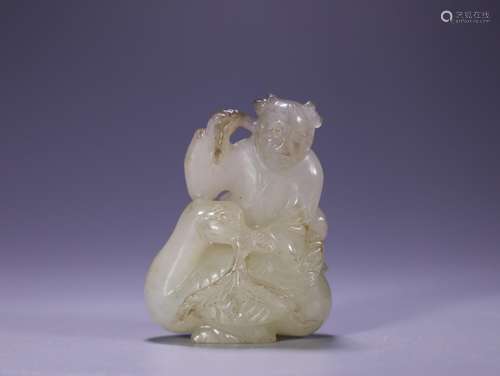 Hetian jade love of xihe goose furnishing articlesSize: 4.2 ...