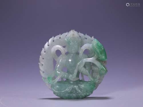 Jade guan YinSize: 5.3 * 5.3 * 1.4 cm weighs 50 g.