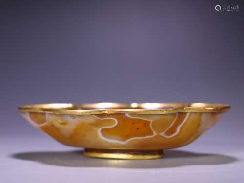 Agate round bowlSize: 14.5 * 10.3 * 3.6 cm weighs 200 g.