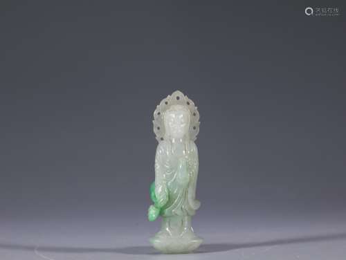 Jade guan YinSize: 1.9 * 1.3 * 5.7 cm weighs 18.6 g.