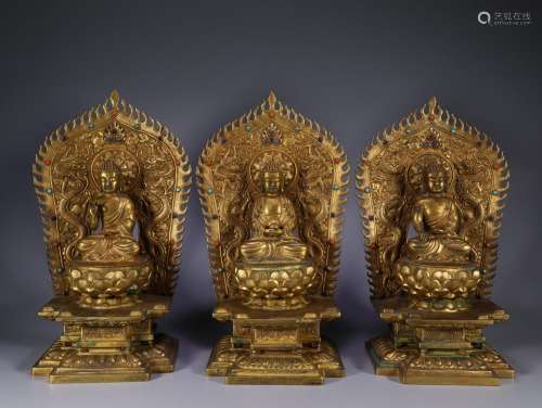three saints statues in the westSize: 18 x 14.5 x 31.5 cm we...