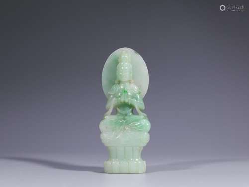 Jade guan YinSize: 3.2 * 1.5 * 8 cm weighs 60.1 g.