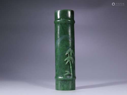 Hetian jade bamboo grain arm is put asideSize: 16.1 * 4.3 * ...