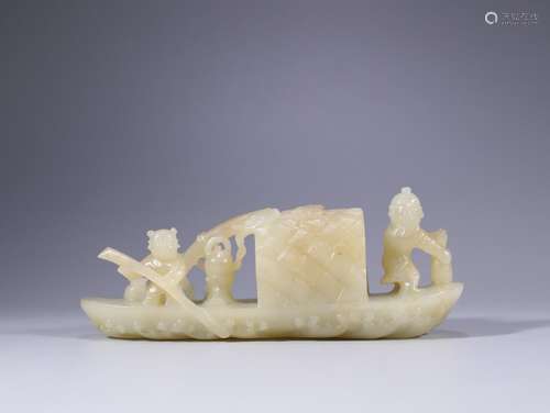 Hetian jade figures furnishing articlesSize: 13.6 * 4.2 * 5....