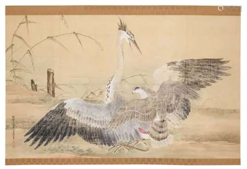 KATSUSHIKA HOKUSAI Hawk Hunting Hanging scroll