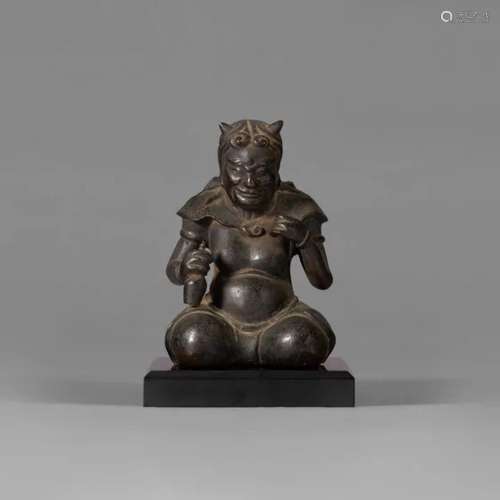MUROMACHI PERIOD (15TH-16TH CENTURY) A Bronze Sculpture Of K...