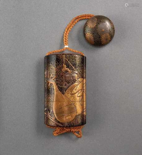 EDO PERIOD (19TH CENTURY) A Five-Case Lacquer Inro With Nets...