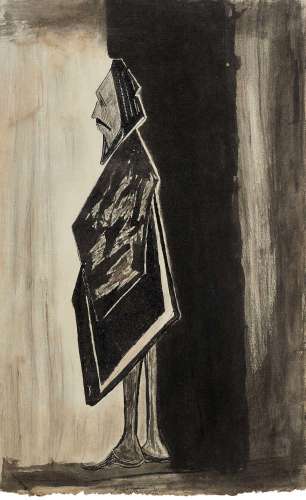 RABINDRANATH TAGORE Executed in 1928 Untitled (Standing Figu...