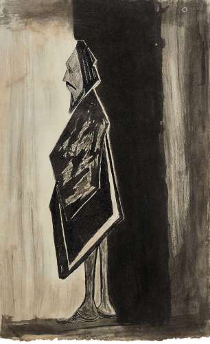 RABINDRANATH TAGORE Executed in 1928 Untitled (Standing Figu...