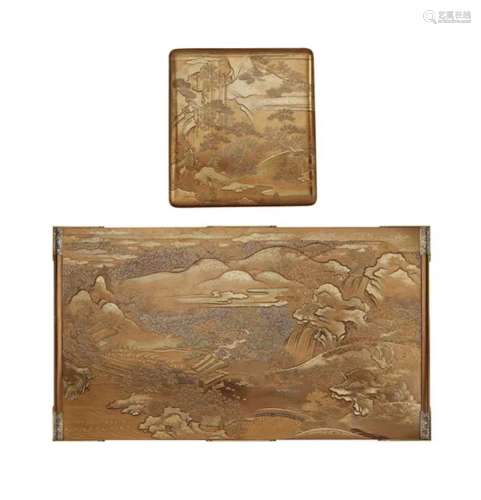 EDO PERIOD (19TH CENTURY) A Lacquer Writing Box (Suzuribako)...