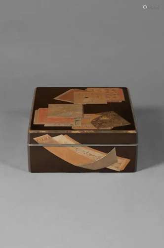 MEIJI PERIOD (LATE 19TH CENTURY) A Lacquer Stationery Box (R...