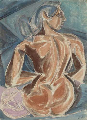GEORGE KEYT Painted in 1946 Untitled (Seated Nude)