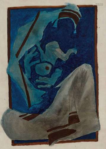 MAQBOOL FIDA HUSAIN Painted in 1979 Untitled (Mother Teresa)