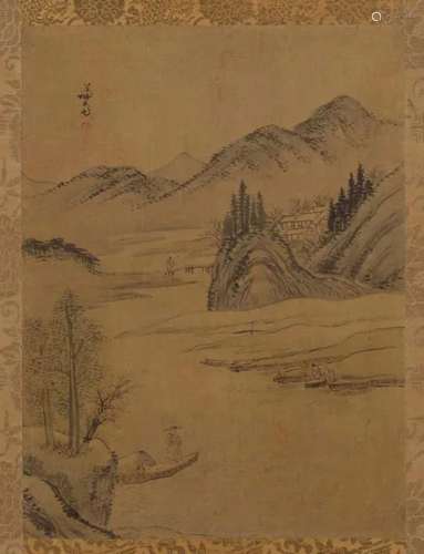 CHONG SON Mountain And River Landscape Hanging scroll