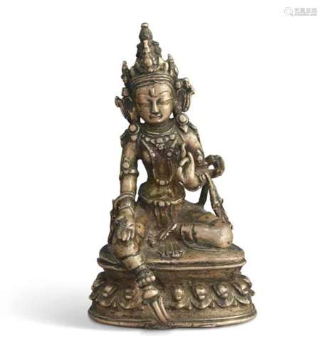 西藏 十六世纪 铜度母坐像