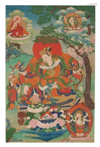 西藏 十八世纪 达赖喇嘛源流图
