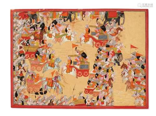 AN ILLUSTRATION FROM A MAHABHARATA SERIES: ABHIMANYU IN THE ...