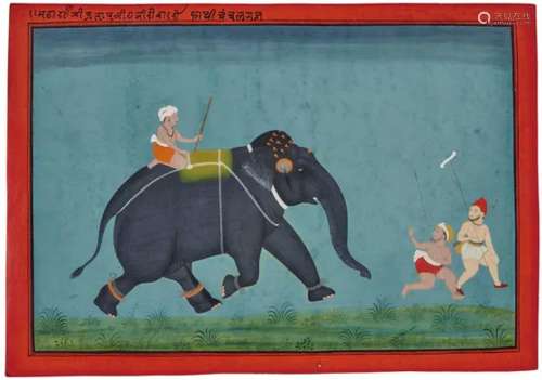 A PAINTING OF THE ELEPHANT CHACHAL GAJ