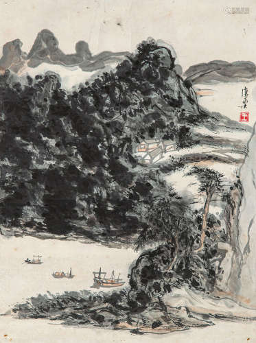 1907～2006 王康乐 山水 纸本 镜片