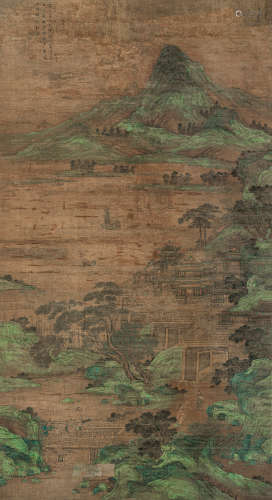 1470～1559 文徵明 蓬莱聚贤图 绢本 立轴